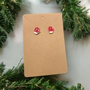 Mittens Holiday Festive Stud Earrings